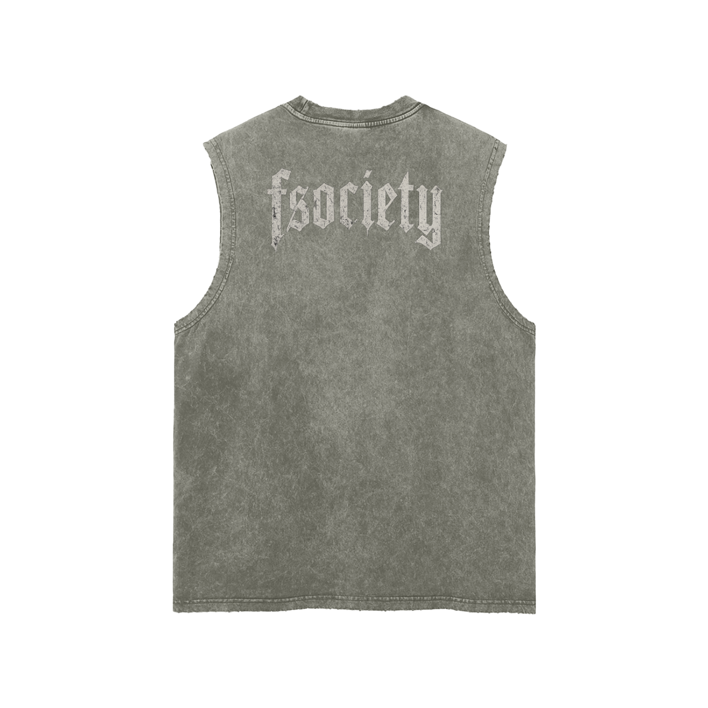 Snow Washed Frayed Hem Tank Top