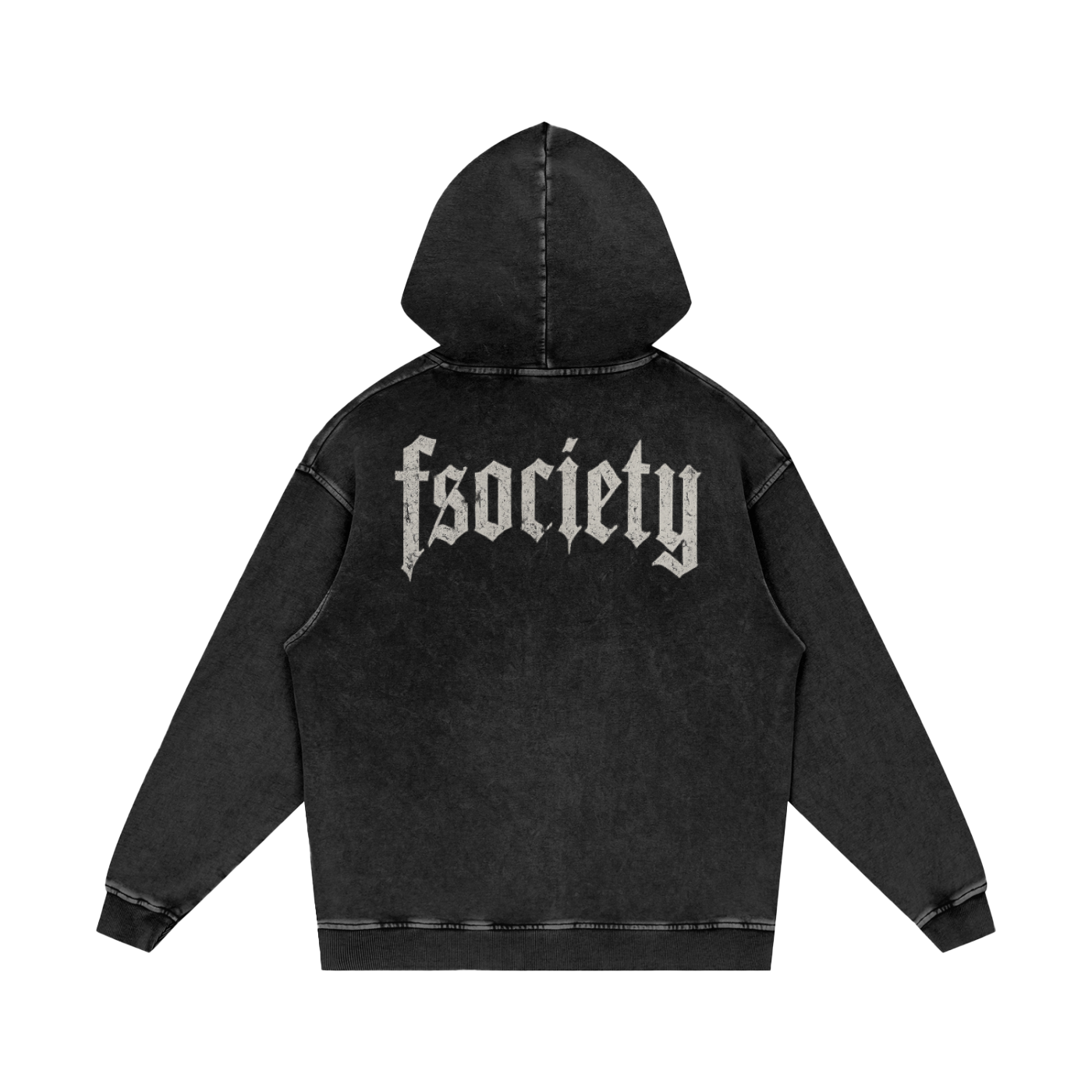 Snow Washed Loose Cotton Hoodie