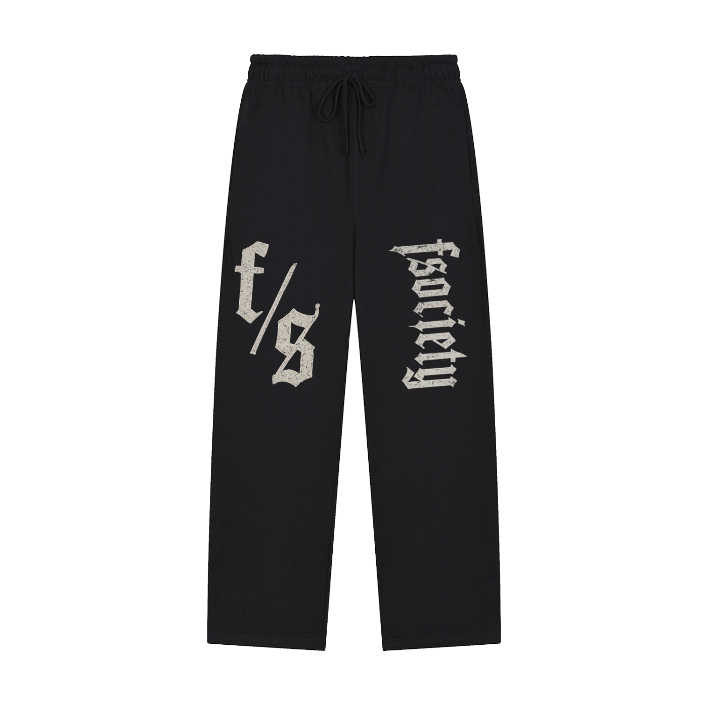 Solid Color Straight-Leg Sweatpants