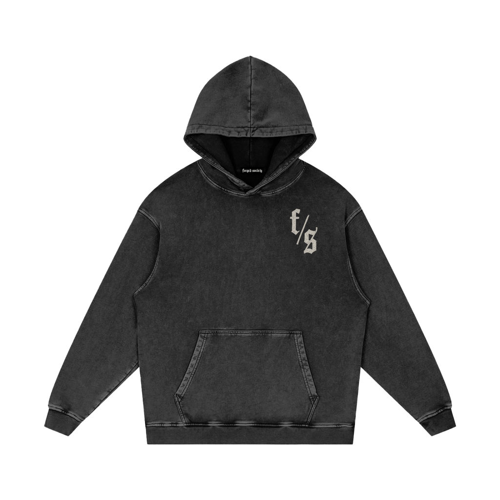 Snow Washed Loose Cotton Hoodie