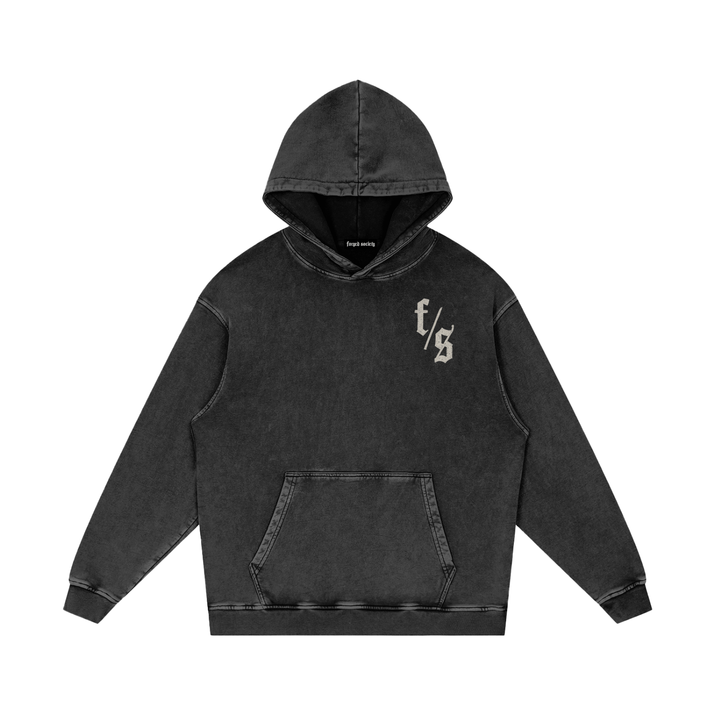 Snow Washed Loose Cotton Hoodie