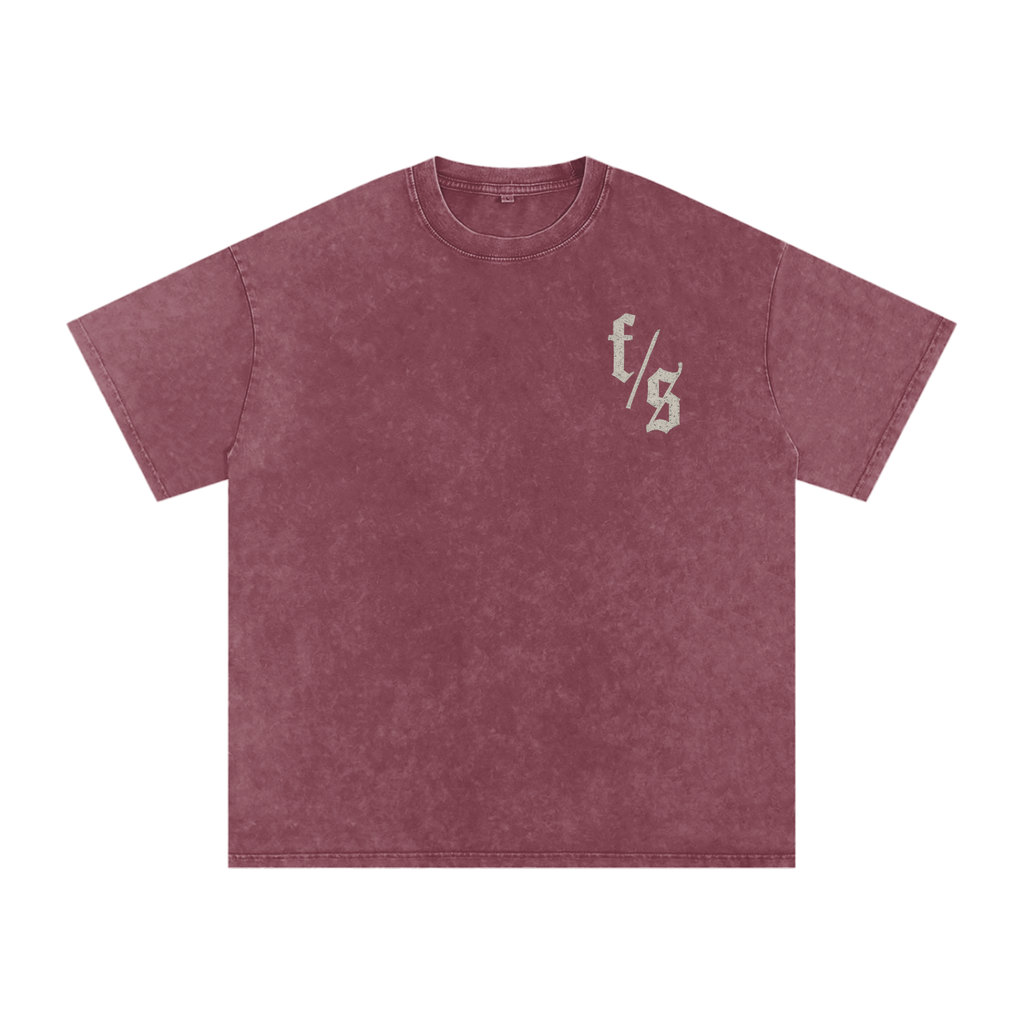 Snow Washed Oversized Cotton T-Shirt