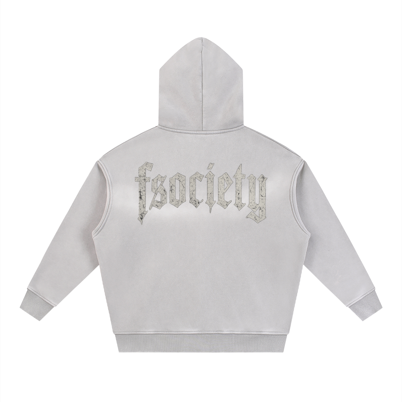 Sunfade Two-way Zipper Boxy Fleece Hoodie