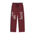 Solid Color Straight-Leg Sweatpants