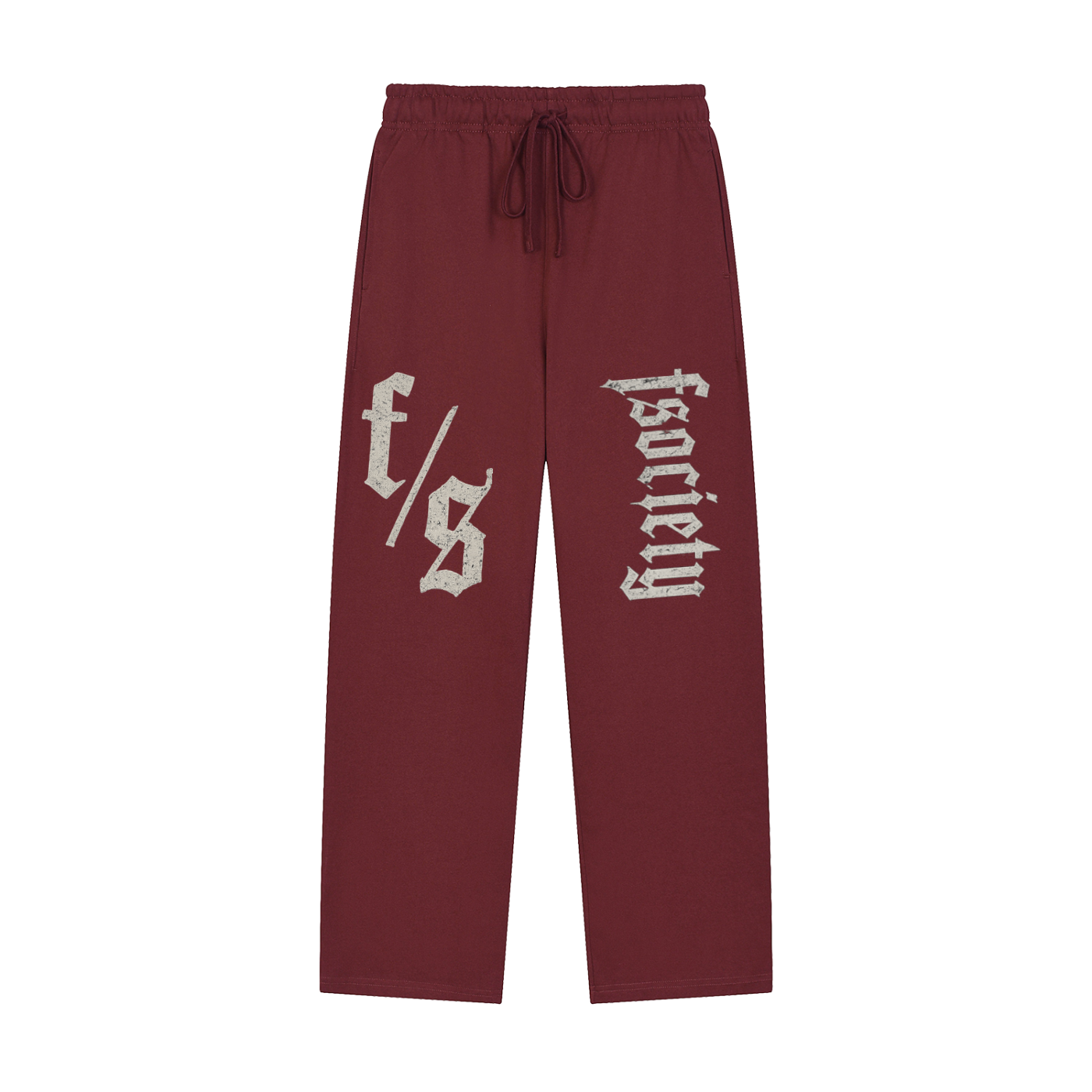 Solid Color Straight-Leg Sweatpants