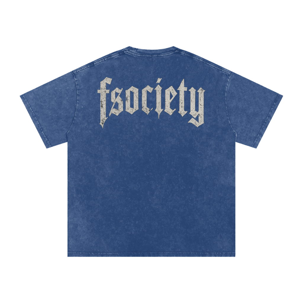 Snow Washed Oversized Cotton T-Shirt