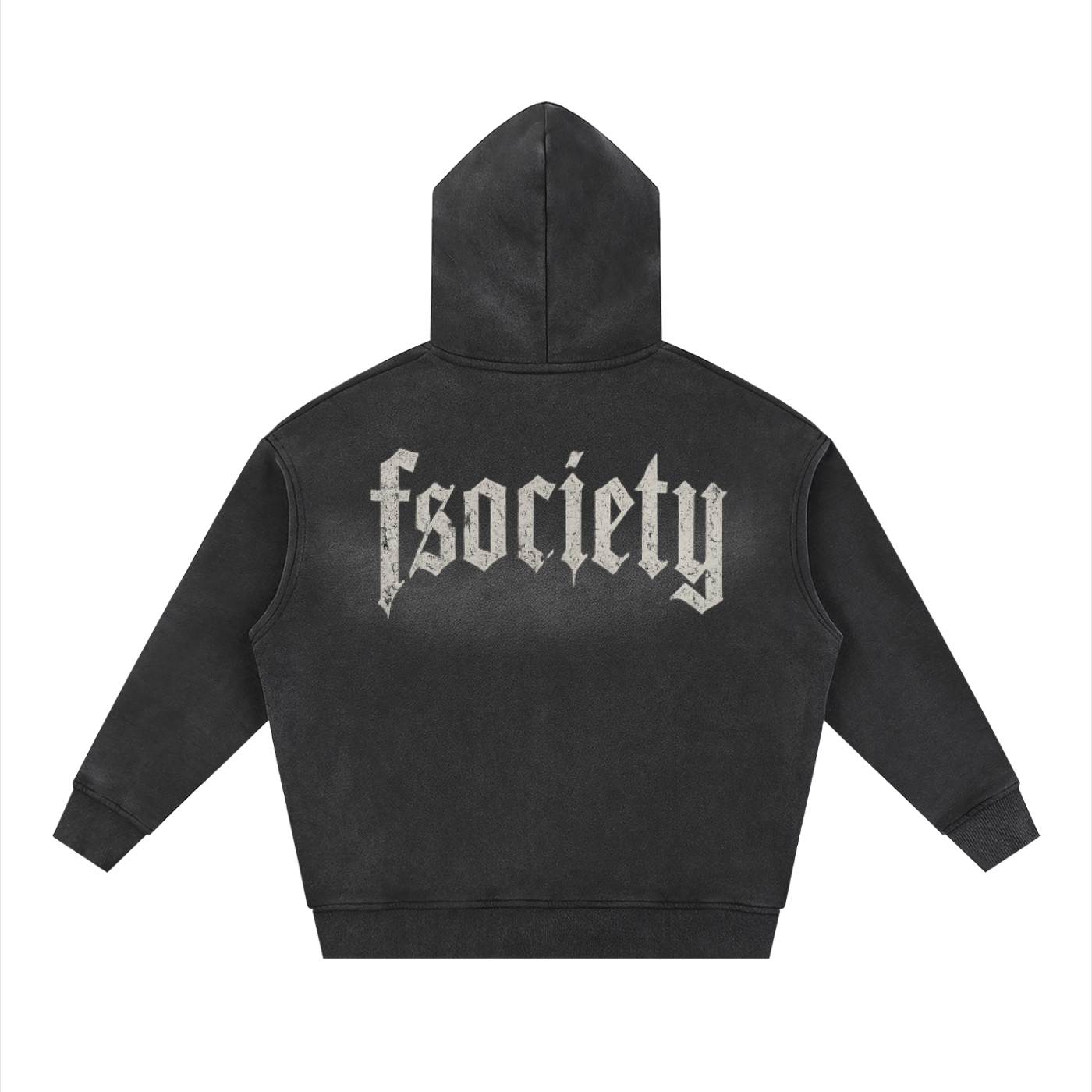 Sunfade Two-way Zipper Boxy Fleece Hoodie