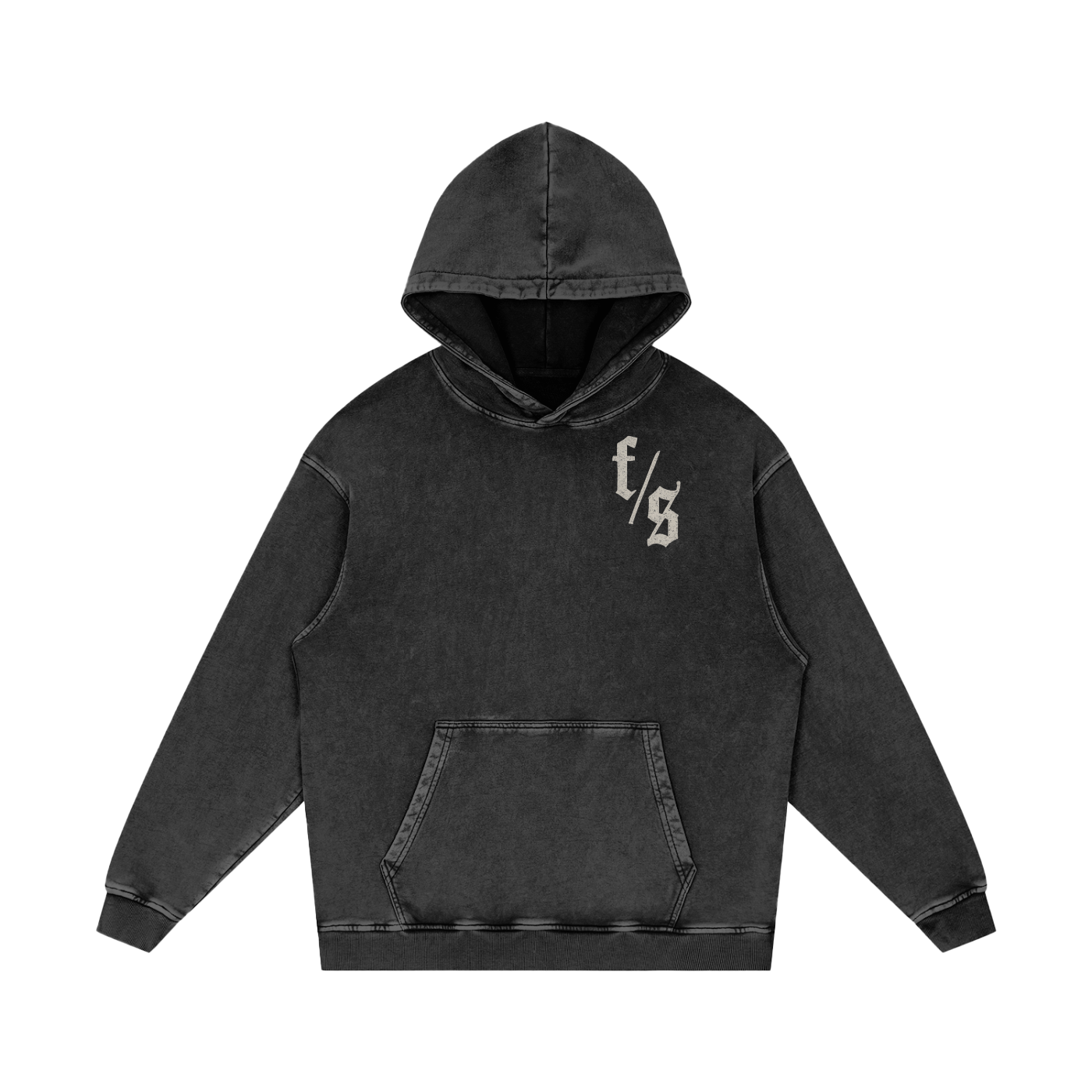Snow Washed Loose Cotton Hoodie