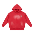 Sunfade Two-way Zipper Boxy Fleece Hoodie